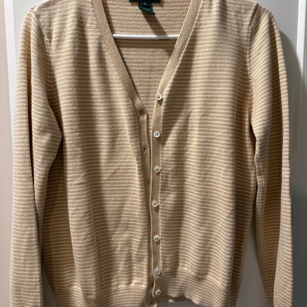 Ralph Lauren Beige Striped Sweater